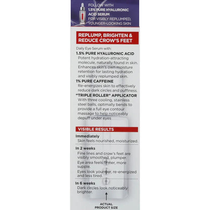 2 Pack - L'Oréal Revitalift Derm Intensives Brightening Eye Serum 0.67oz