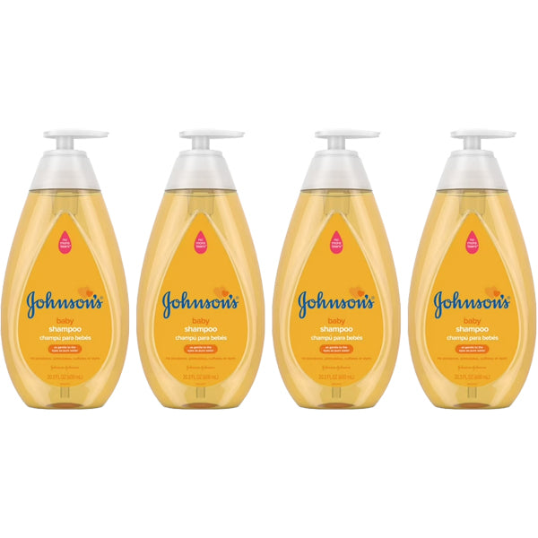 4 Pack - Johnson's Baby Shampoo for Baby's Delicate Scalp & Skin 20.3oz