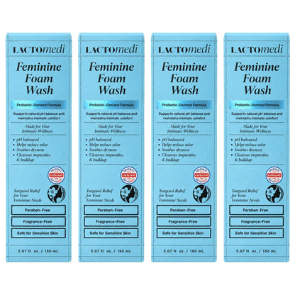 4 Pack - Lactomedi Feminine Foam Wash for Feminine Hygiene 5.07oz