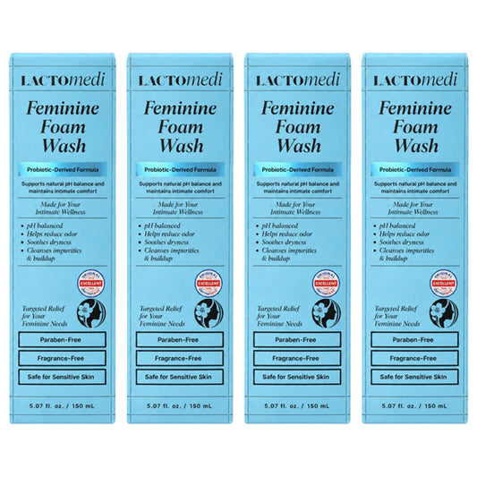 4 Pack - Lactomedi Feminine Foam Wash for Feminine Hygiene 5.07oz