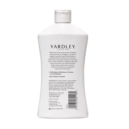4 Pack - Yardley London English Lavender Liquid Hand Soap Refill 16oz Yardley