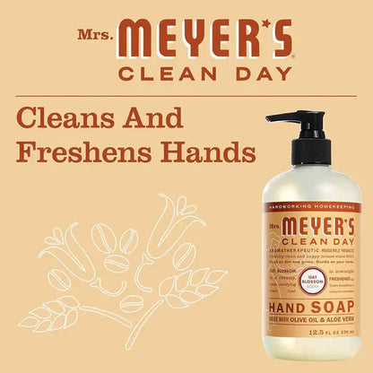 6 Pack - MRS. MEYER'S CLEAN DAY Hand Soap Oat Blossom Scent 12.5oz Mrs. Meyer's