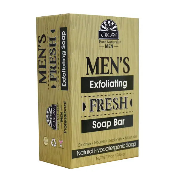 6 Pack - OKAY Pure Naturals Men's Exfoliating Fresh Soap Bar 9oz Okay Pure Naturals