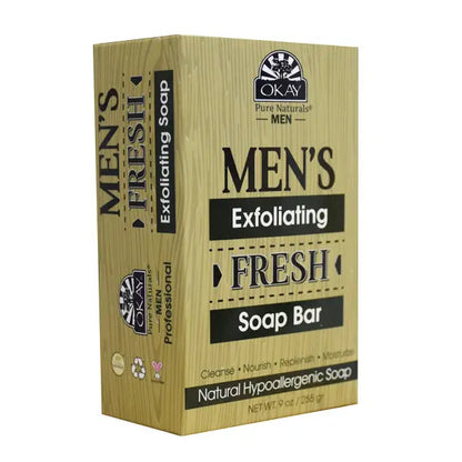 6 Pack - OKAY Pure Naturals Men's Exfoliating Fresh Soap Bar 9oz Okay Pure Naturals