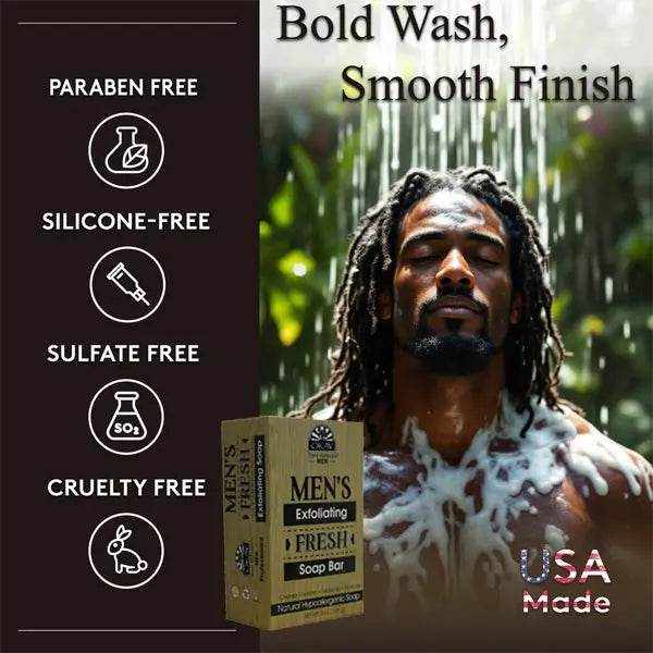 6 Pack - OKAY Pure Naturals Men's Exfoliating Fresh Soap Bar 9oz Okay Pure Naturals