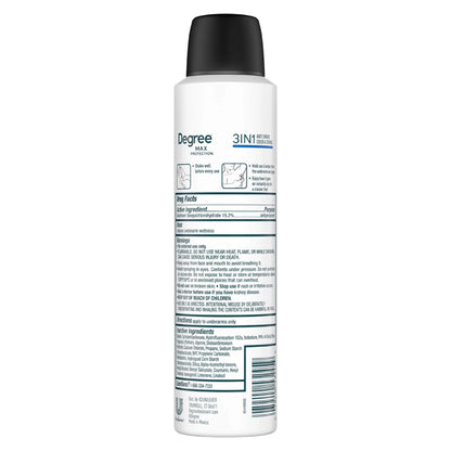 6 Pack - Degree Men's Max Protection 3 in 1 Extra Fresh Dry Spray Antiperspirant 4.8oz