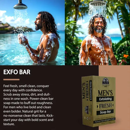 6 Pack - OKAY Pure Naturals Men's Exfoliating Fresh Soap Bar 9oz Okay Pure Naturals