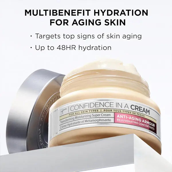 IT Cosmetics Confidence in a Cream Hydrating & Anti Aging Face Moisturizer 4oz IT Cosmetics