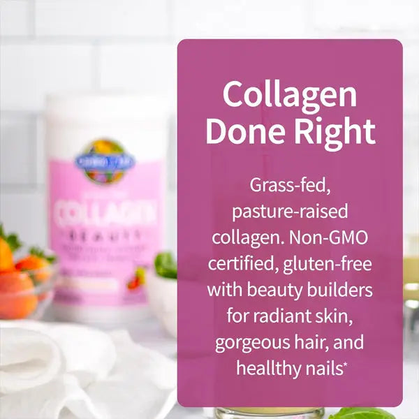 Garden of Life Grass Fed Collagen Beauty Strawberry Lemonade 20 Servings Garden of Life