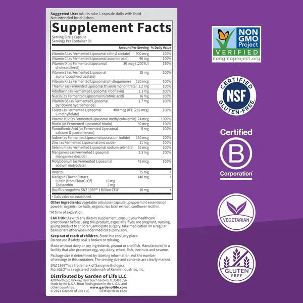 Garden of Life Dr Formulated Multi+ Brain Health 30 Capsules Garden of Life