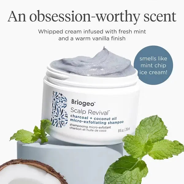 Briogeo Scalp Revival Charcoal + Coconut Oil Micro Exfoliating Scrub 8oz Briogeo