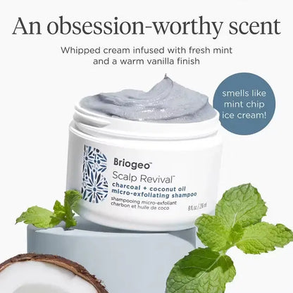 Briogeo Scalp Revival Charcoal + Coconut Oil Micro Exfoliating Scrub 8oz Briogeo
