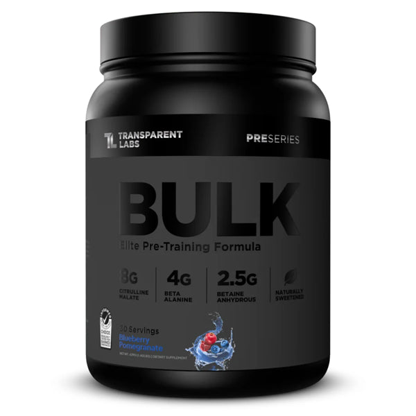 Transparent Labs Bulk Black Pre Workout Blueberry Pomegranate 30 Servings