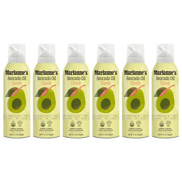 6 Pack - 100% Pure Avocado Oil Cooking Spray 4.7oz Marianne's
