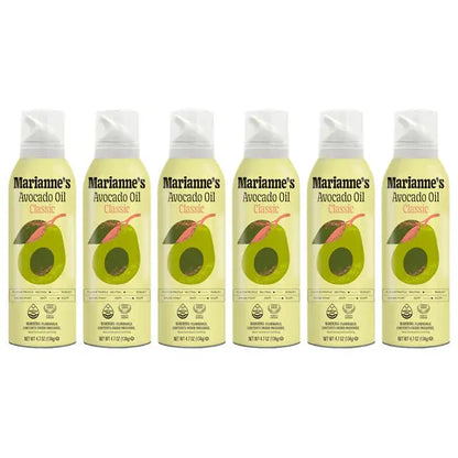 6 Pack - 100% Pure Avocado Oil Cooking Spray 4.7oz Marianne's