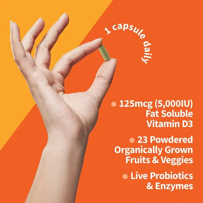 Garden of Life Vitamin Code Raw D3 5000 IU 60 Vegetarian Capsules Garden of Life