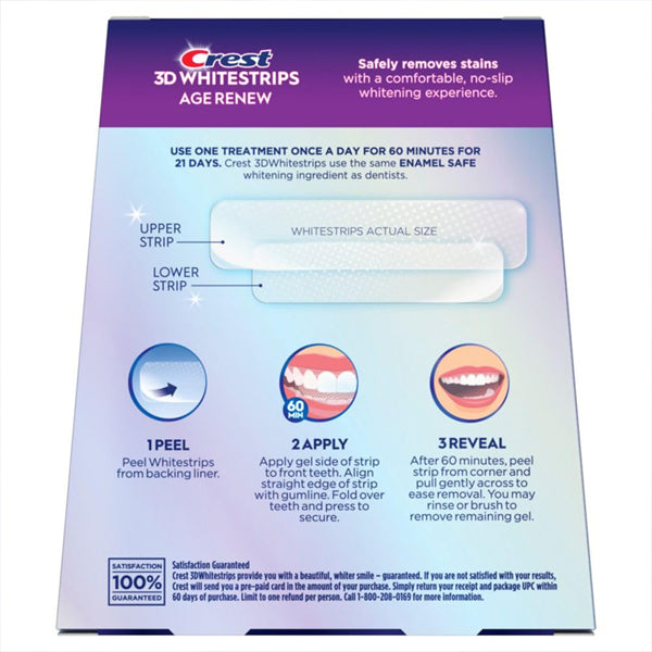 Crest 3D Whitestrips Age Renew Teeth Whitening Kit - 21 Upper & Lower Treatments