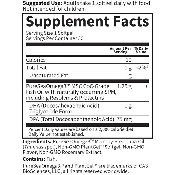 Garden of Life Dr. Formulated DHA 1,000mg Fish Oil Lemon 30 Softgels Garden of Life