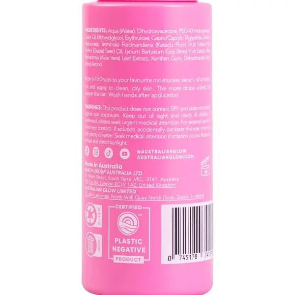 2 Pack - Australian Glow Self Tan Drops Face & Body Dark 1.35oz Australian Glow