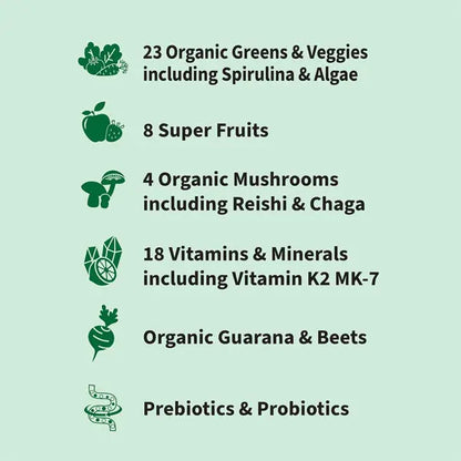 Garden of Life Sport Nutrition Greens and Superfoods Powder Apple Berry 30 Servings Garden of Life
