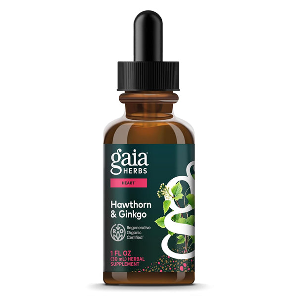 Gaia Herbs Hawthorn & Ginkgo 1oz Regenerative Organic Certified