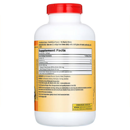 Kirkland Signature Fish Oil 1000 mg. Supports Healthy Heart - 400 Softgels Kirkland