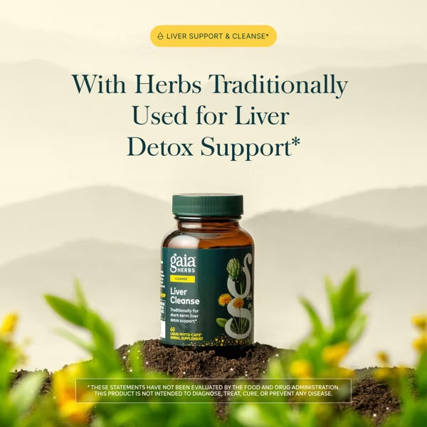 Gaia Herbs Liver Cleanse Liver Health Support 60 Vegan Capsules