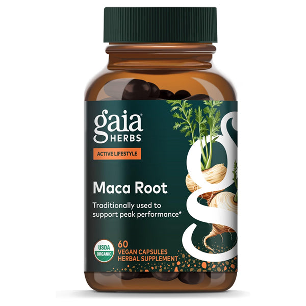 Gaia Herbs Maca Root Caffeine-Free Energy Supplement 60 Vegan Capsules