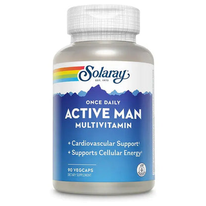 Solaray Once Daily Active Man Multivitamin Supplement 90 VegCaps Solaray