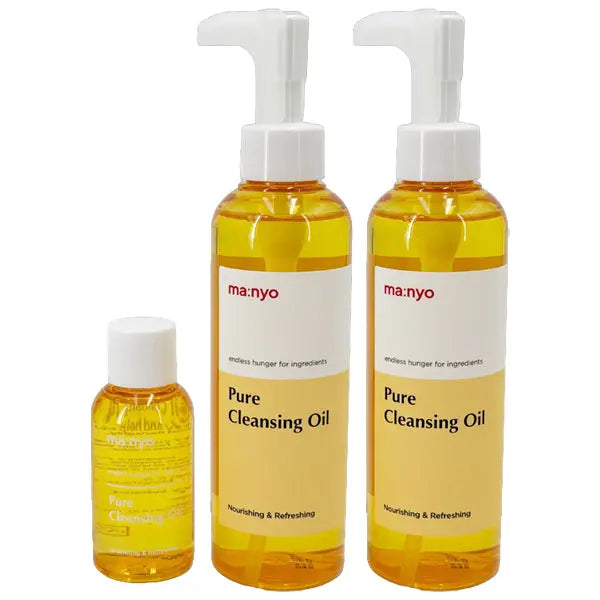 Manyo Pure Cleansing Oil Gentle Makeup Remover 2 Pack Plus Bonus Travel Size Ma:nyo