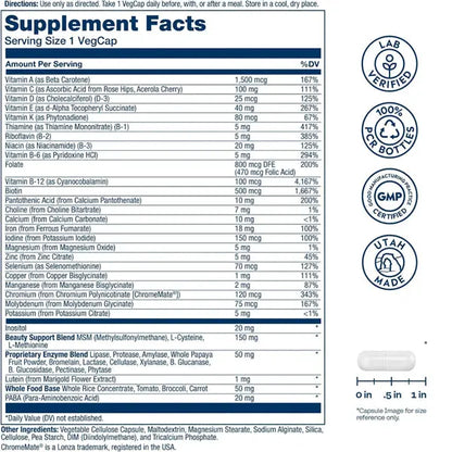 Solaray Once Daily Woman Multivitamin with Iron 90 VegCaps Solaray