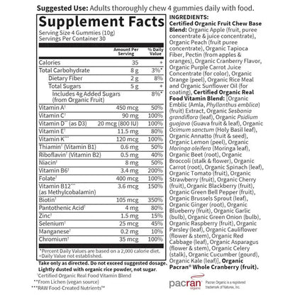 Garden of Life Organics Women's Multi Whole Food Gummies 120 Count Garden of Life