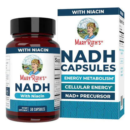 Mary Ruth's NADH Capsules NAD+ Precursor for Cellular Energy 30 Count Mary Ruth's