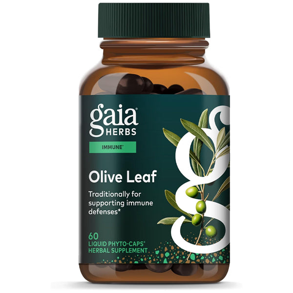 Gaia Herbs Olive Leaf Immune Support Supplement 60 Vegan Capsules