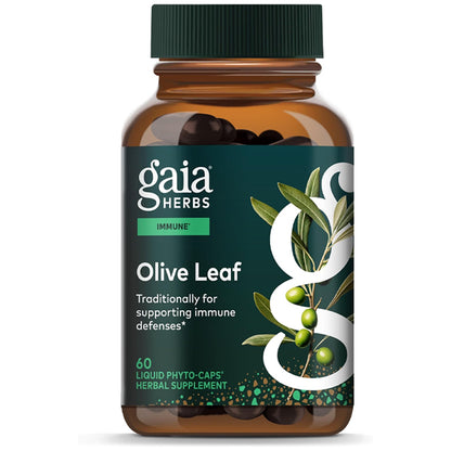 Gaia Herbs Olive Leaf Immune Support Supplement 60 Vegan Capsules