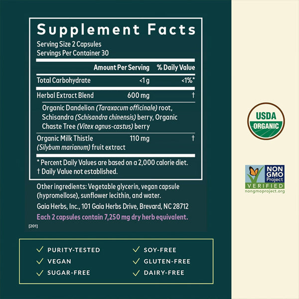 Gaia Herbs Period Cycle Support for Hormone Balance 60 Vegan Capsules