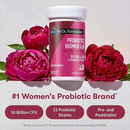 Garden of Life Probiotics Women's pH 50 Billion CFU 30 Count Garden of Life