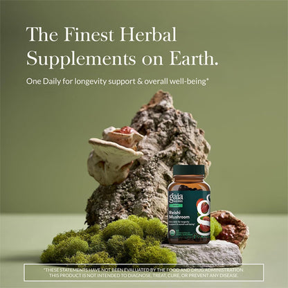 Gaia Herbs Reishi Mushroom Immune Support 40 Vegan Capsules