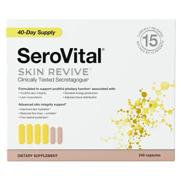 SeroVital Skin Revive Supplement for Women - 240 Capsules, 40 Day Supply SeroVital
