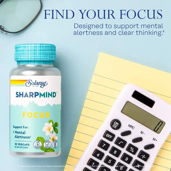 Solaray Sharp Mind Solaray SharpMind Focus Mental Alertness Nootropic 30 VegCaps – Rejoov
