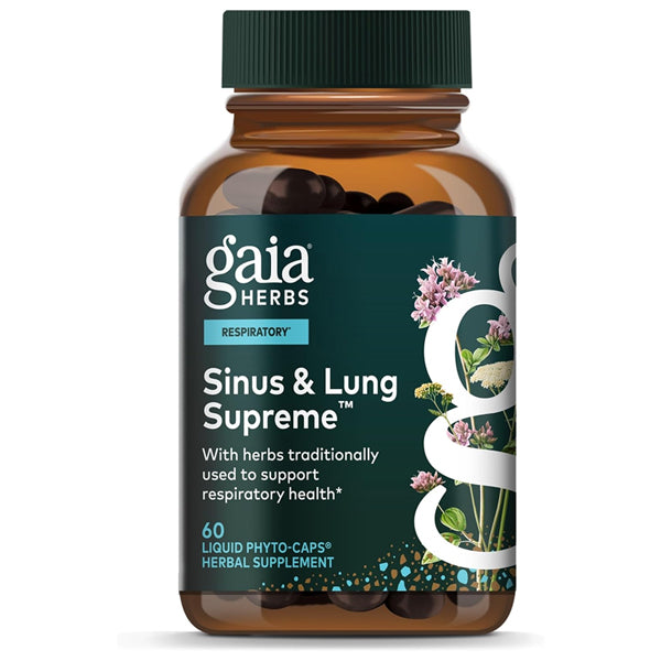 Gaia Herbs Sinus & Lung Supreme Lung Support Supplement 60 Vegan Capsules