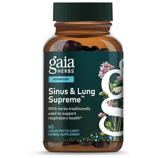 Gaia Herbs Sinus & Lung Supreme Lung Support Supplement 60 Vegan Capsules