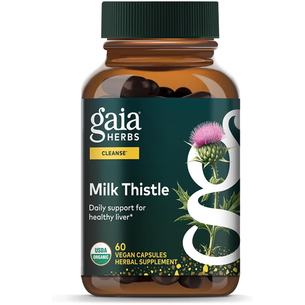 Gaia Herbs Milk Thistle Liver Supplement 60 Vegan Capsules