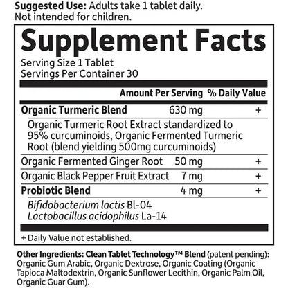 Garden of Life Organics Maximum Strength Turmeric 30 Count Garden of Life