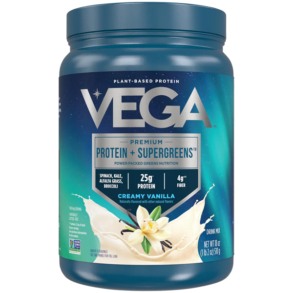 Vega Protein and Greens Plant Based Protein Powder Creamy Vanilla 18oz