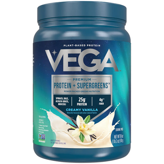 Vega Protein and Greens Plant Based Protein Powder Creamy Vanilla 18oz