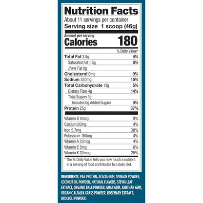 Vega Protein and Greens Plant Based Protein Powder Creamy Vanilla 18oz