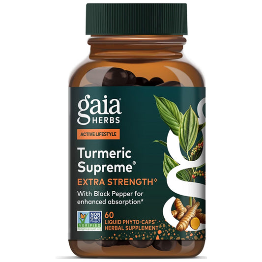 Gaia Herbs Turmeric Supreme Extra Strength 60 Vegan Capsules
