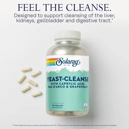 Solaray Yeast-Cleans with Caprylic Acid 90 VegCaps Solaray